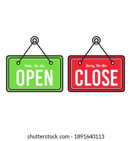 open and close store sign template