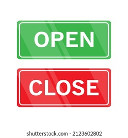 open close template design vector illustration