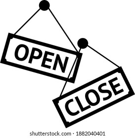 Open and Close İcon Vector İllustration