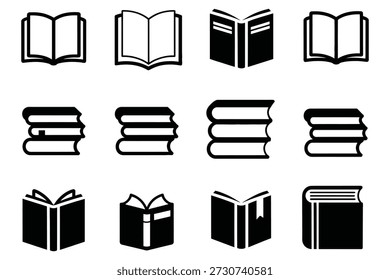 Libros abiertos y cerrados colección de libros abiertos pila de libros