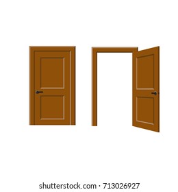 Open and closed door