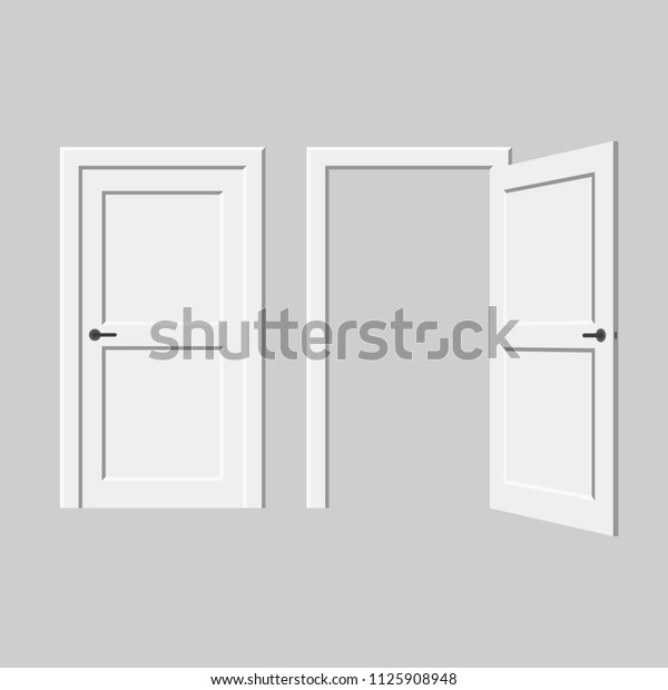 Open Closed Door Stock Image Download Now