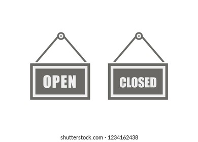 Open Closed door label