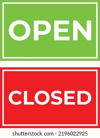 Open Closed Door Sign Stock Vector (Royalty Free) 2196022925 | Shutterstock