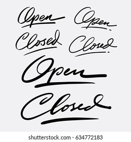Open and closed hand written typography. Good use for logotype, symbol, cover label, product, brand, poster title or any graphic design you want. Easy to use or change color 
