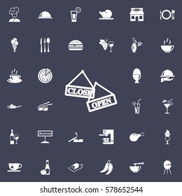 Open Closed icon. restaurant set of icons