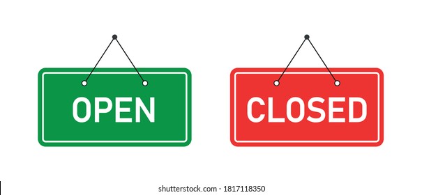 Open and closed icon. Vector illustration