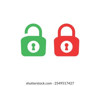 Open and closed lock symbol.