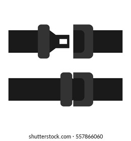 Open and closed safety belt sign