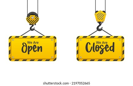 Open and Closed shop sign
