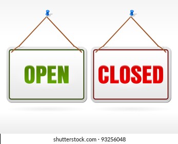 Open and Closed shop sign