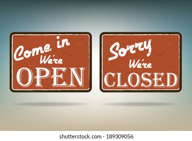 Open - closed sign