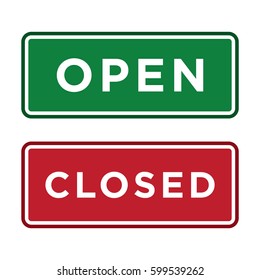 Open Closed Sign Stock Vector (Royalty Free) 599539262 | Shutterstock