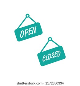 Open and Closed sign icon 