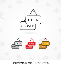 Open and Closed sign icon vector illustration