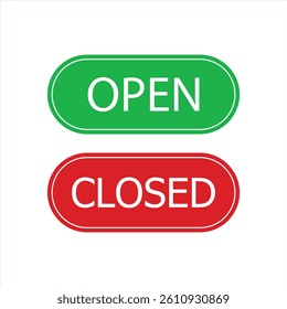 Open and Closed Sign isolated