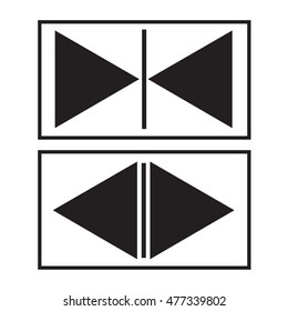 open and closed sign. using in elevator or door.