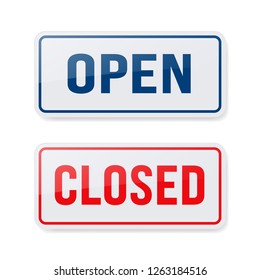 Open and closed sign vector image