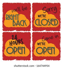 open and closed signs