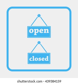 Open and closed signs.