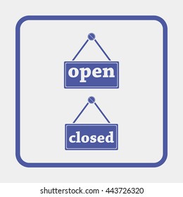 Open and closed signs.