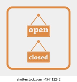 Open and closed signs.