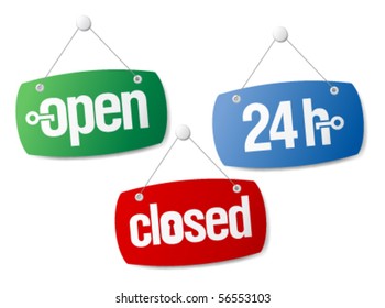 open and closed signs