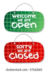 open and closed signs