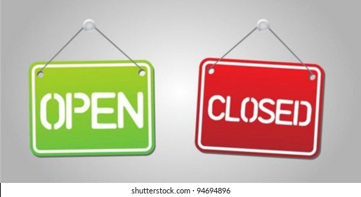 Open and closed signs