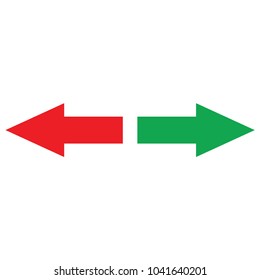 Open and closed signs arrow