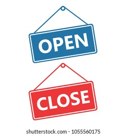 open and closed signs vector illustration
