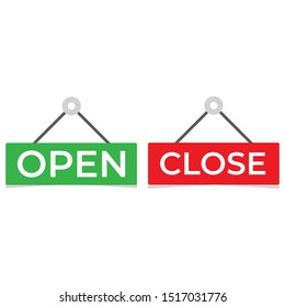 open and closed signs vector illustration