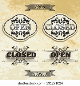 Open & Closed Vintage Signs
