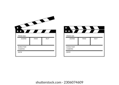 Abrir y cerrar el tablero de papel blanco de película sobre fondo blanco