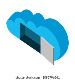open cloud computing storage technology data isometric
