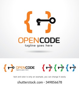 Open Code Logo Template Design Vector