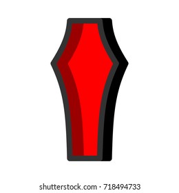 Open Coffin isolated. casket â??â??on white background. Religion object
