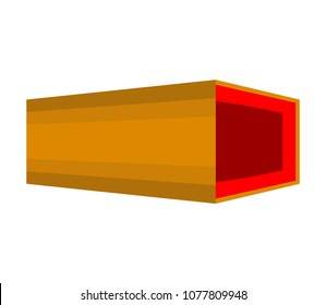 Open coffin isolated. Wooden casket vector illustration
