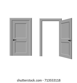 Open and colsed door