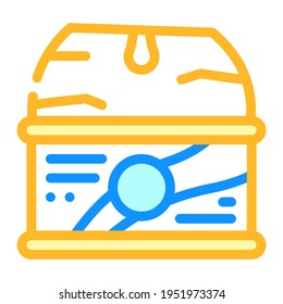 open container of canned food color icon vector. open container of canned food sign. isolated symbol illustration