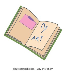 Open creative notebook and