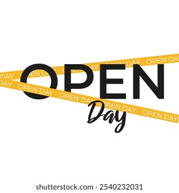 Open day, For invitations, banners, posts, stories. On a white background