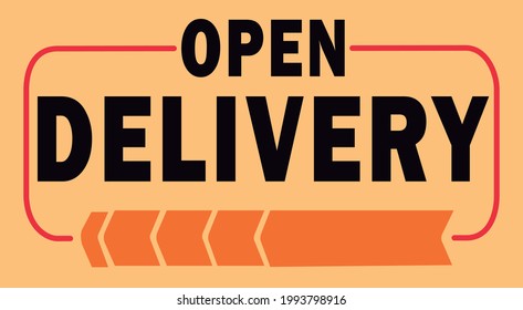 open delivery logo. delivery symbol. ilustración vectorial 