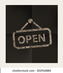 Open design on black background,vector