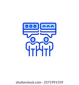 Open Dialogue line icon. Universal creative premium symbol. Vector sign icon logo template. Vector illustration