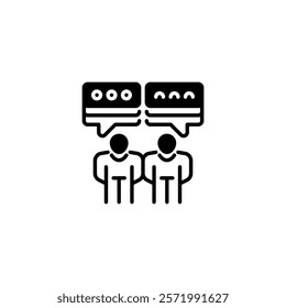 Open Dialogue line icon. Universal creative premium symbol. Vector sign icon logo template. Vector illustration