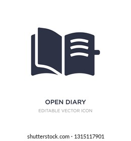open diary icon on white background. Simple element illustration from UI concept. open diary icon symbol design.
