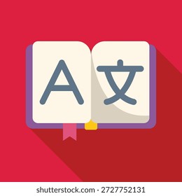 Open dictionary is showing english and chinese letters for translation concept
