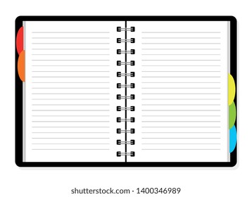 Open directory with colored tabs
