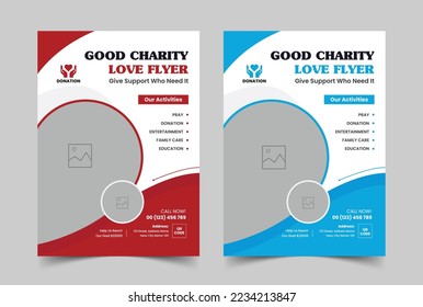Offener Spendenflyer, Charity-Flyer-Vorlage